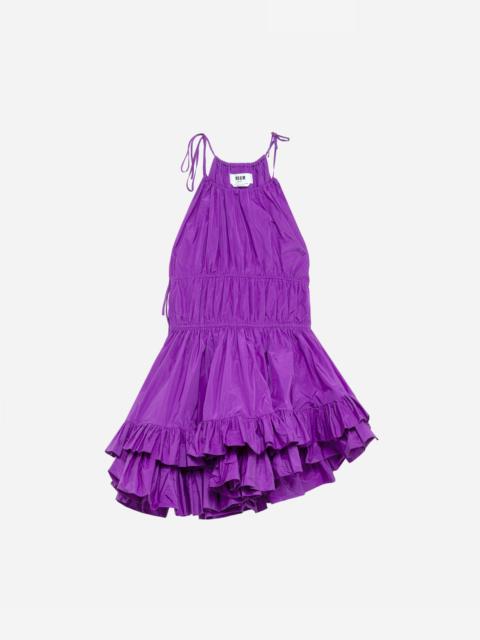 MSGM Taffeta dress with ruffles