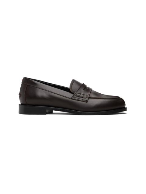 Aeyde Brown Oscar Leather Loafers