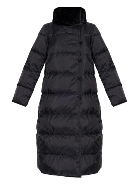 EMPORIO ARMANI quilted fur-trimmed coat