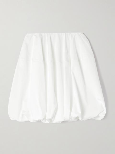 Alaïa Gathered Cotton-poplin Mini Skirt