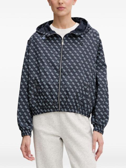 GUESS USA monogram-print hooded jacket