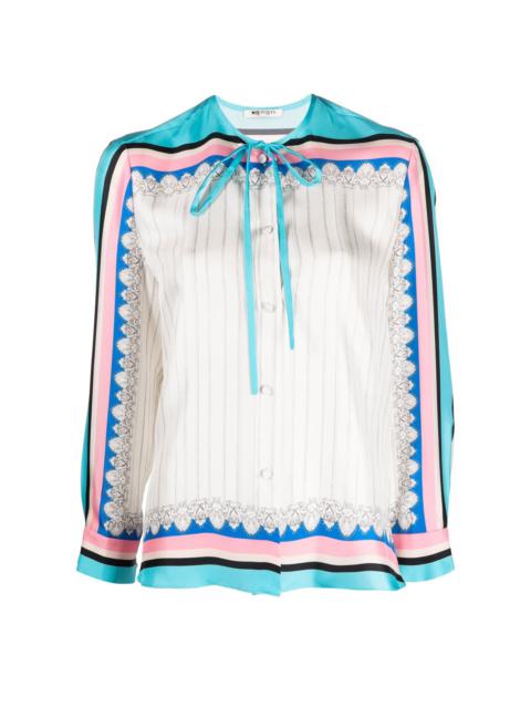 Ports 1961 long-sleeve button-up silk shirt
