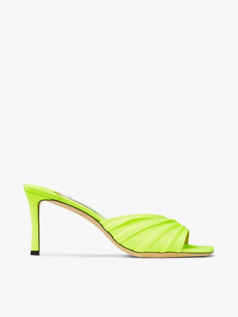 JIMMY CHOO Basil Mule 75
Neon Apple Green Glossy Jersey Mules