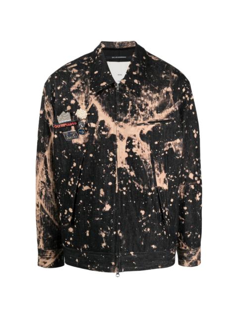 Song for the Mute paint-splatter badge jacket