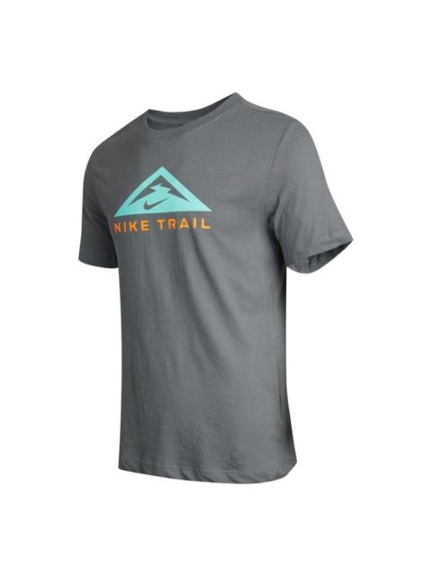 Nike Nike Pattern Printing Breathable Sports Short Sleeve Gray Dark gray CZ9804-084