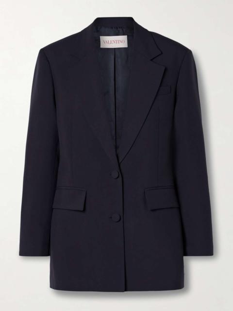 Wool-crepe blazer