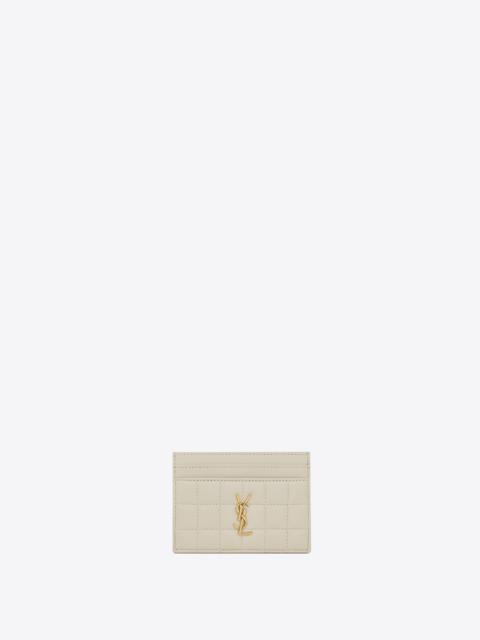 SAINT LAURENT cassandre matelassé carré card case in lambskin