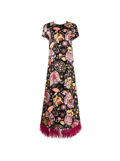 Swing floral-print maxi dress