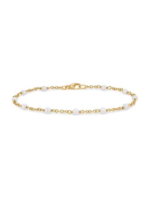 DAVID YURMAN Women's Pearl Classics Station Bracelet in 18K Yellow Gold, 3.5MM - Pearl