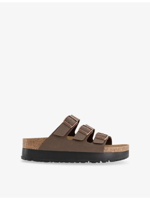 BIRKENSTOCK Florida III Flex Platform Faux-Leather Sandals