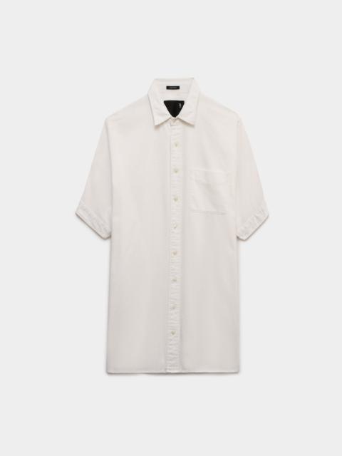 R13 Oversized Boxy Button Up Dress - White | R13 Denim
