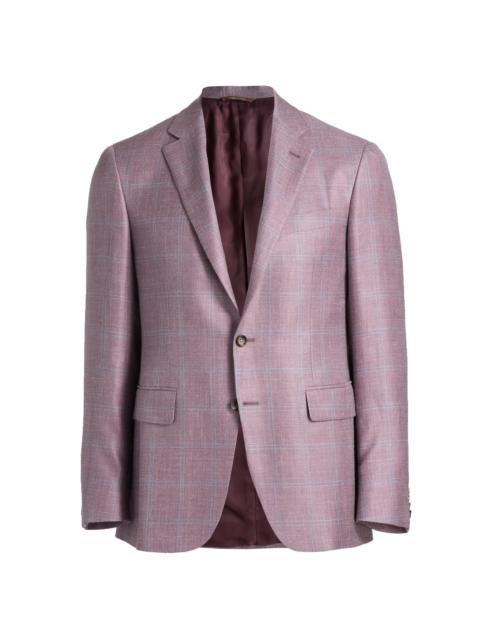 Canali Men's Kei Windowpane Plaid Sport Coat - Brown