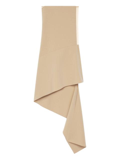 courrèges asymmetrical crepe dress