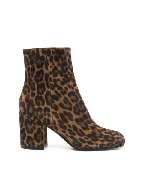 Gianvito Rossi 70mm Joelle leopard-print boots