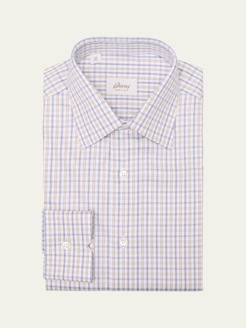 Men's Wool and Silk Graph Check Dress Shirt