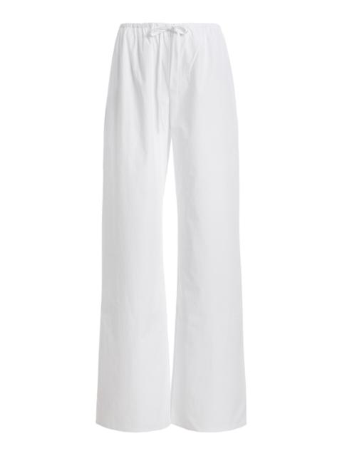 MATTEAU Drawstring Cotton Wide-Leg Pants