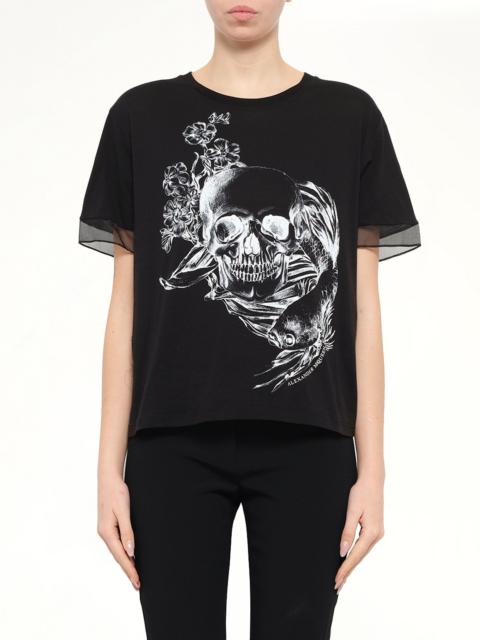 Alexander McQueen Alexander McQueen Fish Skull Tee in Black/White