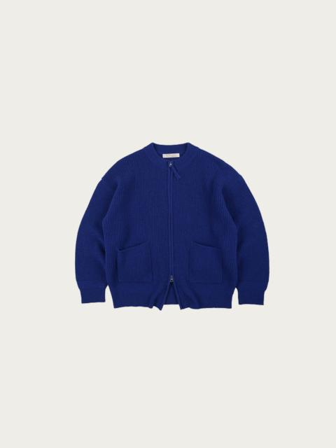 FrizmWORKS Wool Deck Zipup Cardigan - Cobalt Blue