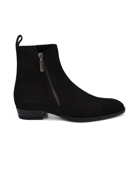 Suede zipped boots