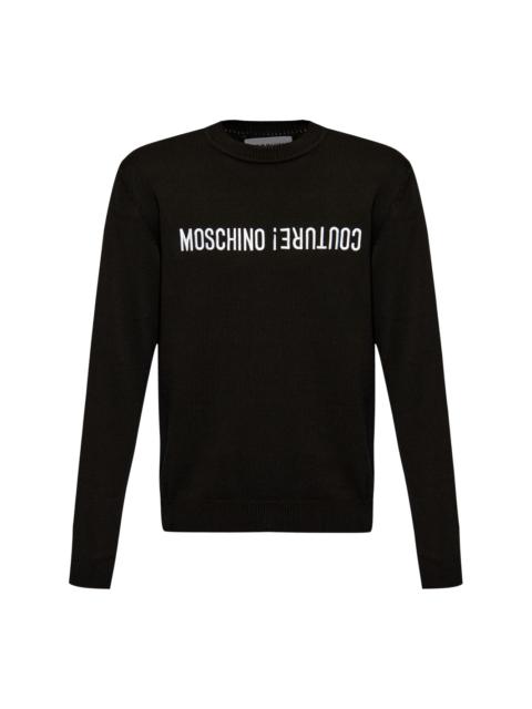 logo-embroidered cotton sweater