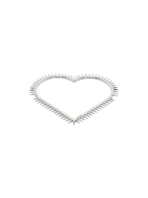 We11done Silver Spike Heart Bracelet