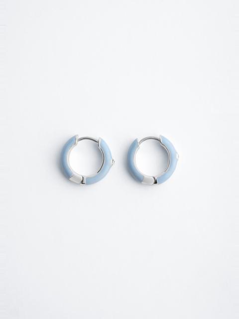 & Other Stories Glass Detail Brass Hoop Earrings