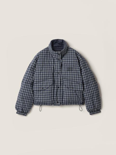 Miu Miu Reversible flannel down jacket
