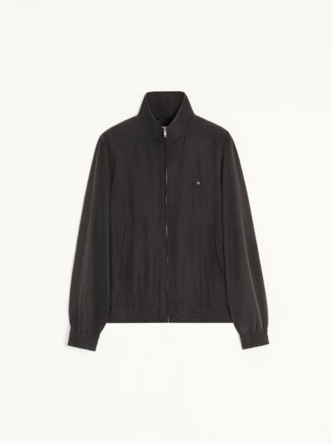 Valentino VALENTINO WASHED SILK JACKET WITH METALLIC V DETAIL