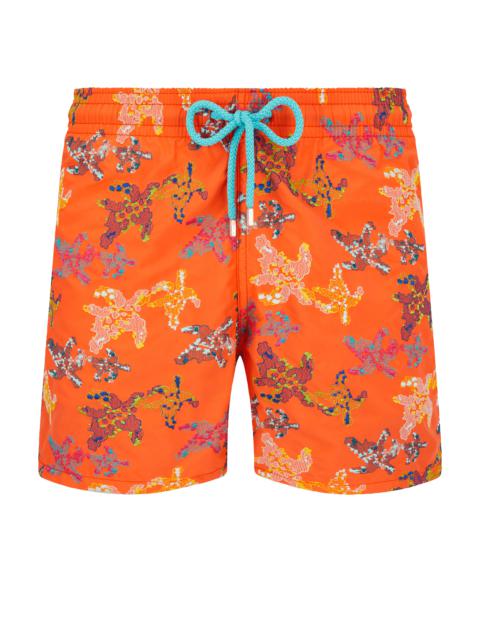 Men Swimwear Embroidered Water Colour Turtles - Limited Edition