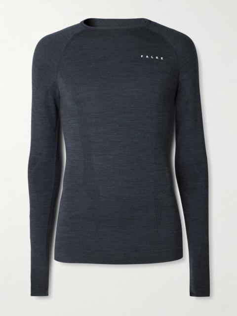 FALKE Printed Virgin Wool-Blend Ski Base Layer