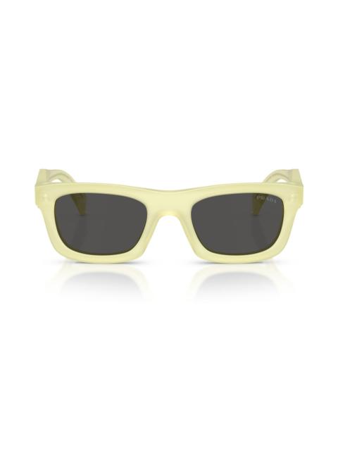 Prada Prada 50mm Pillow Sunglasses in Frosted Vanilla/dark Grey