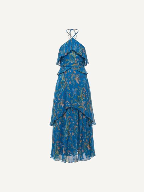 Cleobella APHRODITE ANKLE DRESS | BLUE FLORABELLA