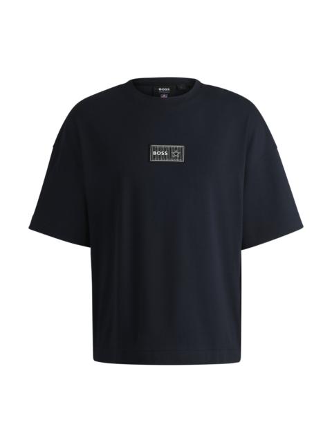 BOSS X NFL INTERLOCK-COTTON T-SHIRT WITH SPECIAL BRANDING