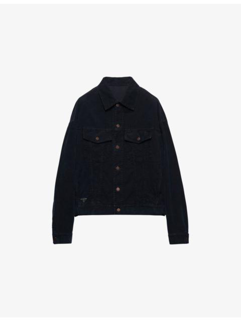 Prada Logo-badge regular-fit corduroy jacket