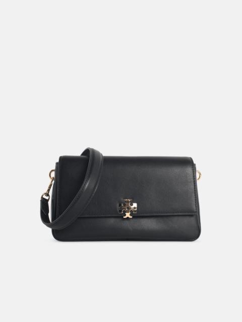 TORY BURCH SMALL 'CHARLIE' BLACK SUEDE SHOULDER BAG