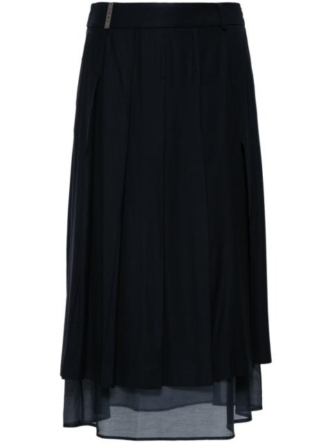 PESERICO pleated midi skirt