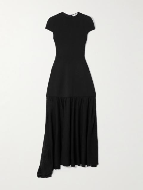 FFORME Sienna Asymmetric Wool-blend Maxi Dress