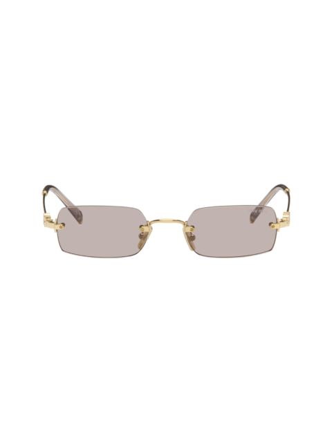 Miu Miu Gold 'Miu Miu Eyewear Collection' Sunglasses