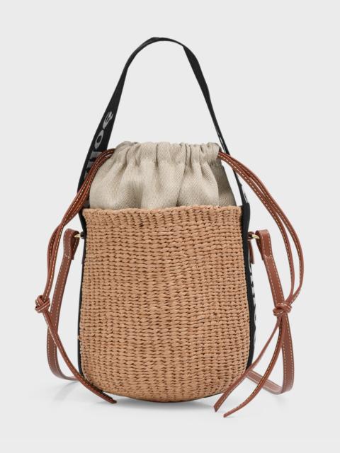Chloé Woody Small Mifuko Basket Bag with Logo Webbing