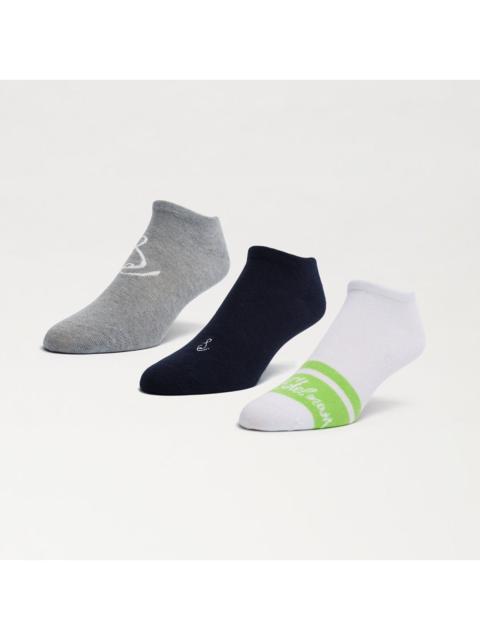 Sam Edelman 3 Pack Cotton Blend Logo Low Sock