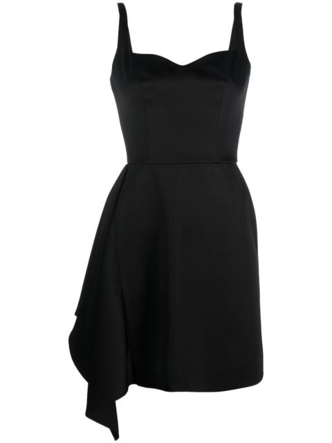 sweetheart-neck belted dress