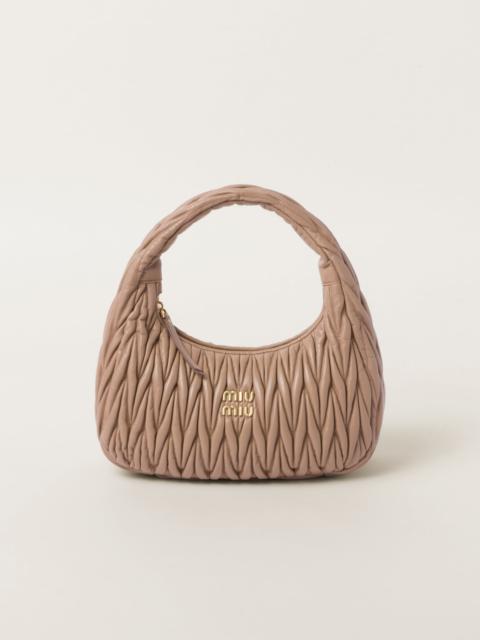 Miu Miu Wander matelassé nappa leather hobo bag