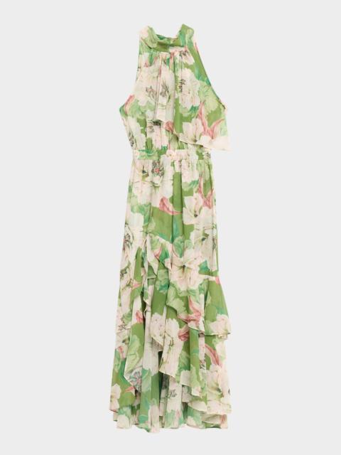 MISA Aneva Halter High-Low Dress