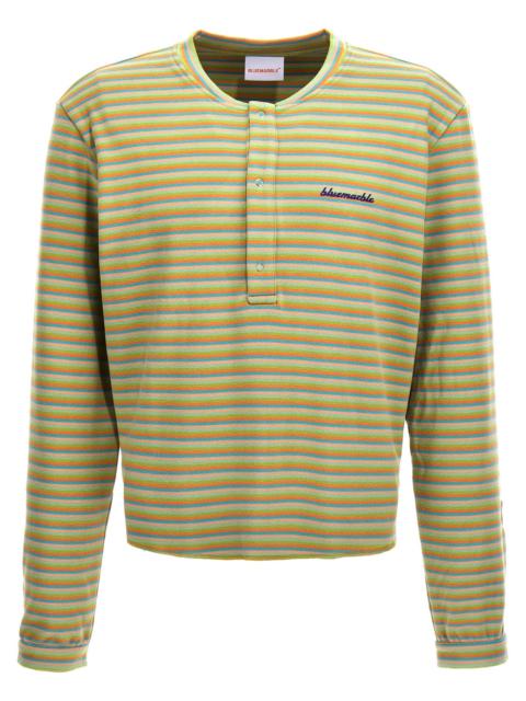 BLUEMARBLE Peach Skin Stripe Henley Sweater, Cardigans Multicolor
