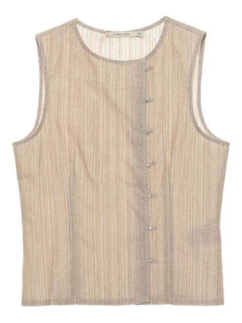 paloma wool striped hook-and-eye vest