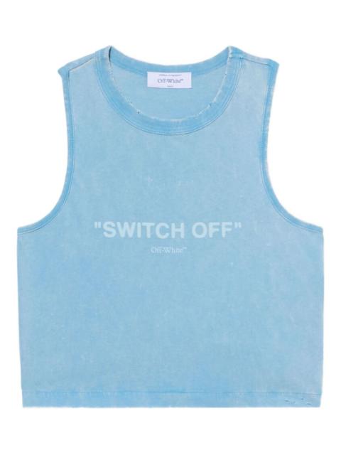 Off-White Switch Off cotton sleeveless tank top