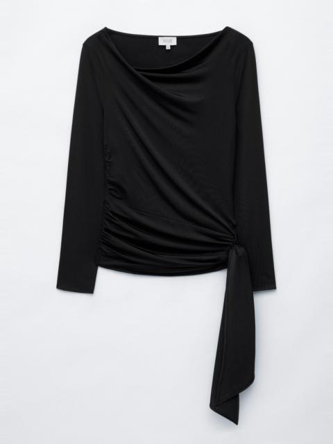 & Other Stories Tie Waist Jersey Top