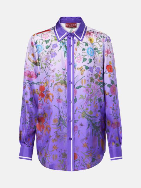 GUCCI Floral silk shirt