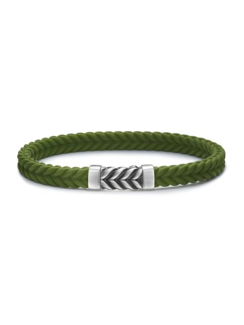 DAVID YURMAN Men's Chevron Rubber Bracelet - Green