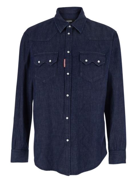patch-pocket denim shirt